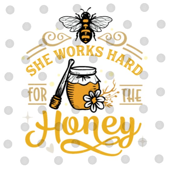 Beekeeper, Bee Hive She Works Hard for the Honey Digital Files