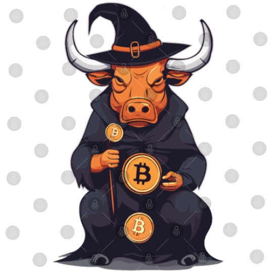 Halloween Bitcoin Wizard Bull Digital Files