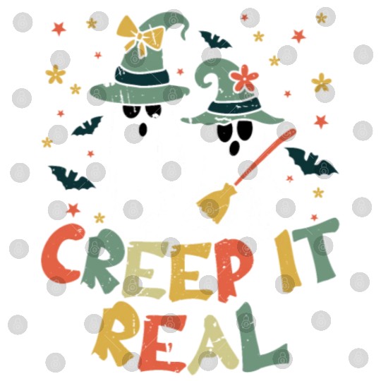 Retro Vintage Ghost Witch Lazy Creepy Halloween Digital Files