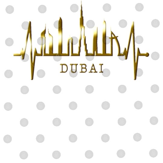 Dubai Skyline Heartbeat Burj Khalifa Silhouette Digital Files