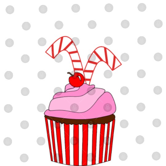Cupcakes And Candy Canes Digital Files