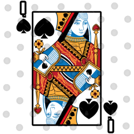 Halloween Playing Card Queen Of Spades Digital Files