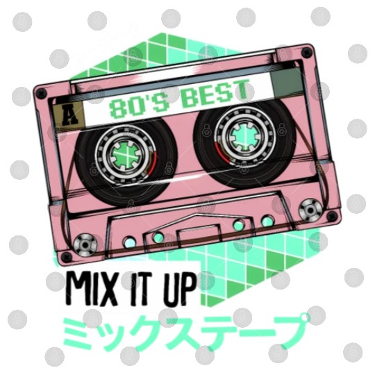 Mixtape 80s Japanese Otaku Cassette Tape Kanji Digital Files