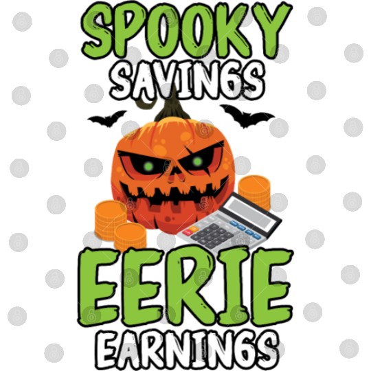Spooky Savings Eerie Earnings Accountant Halloween Digital Files