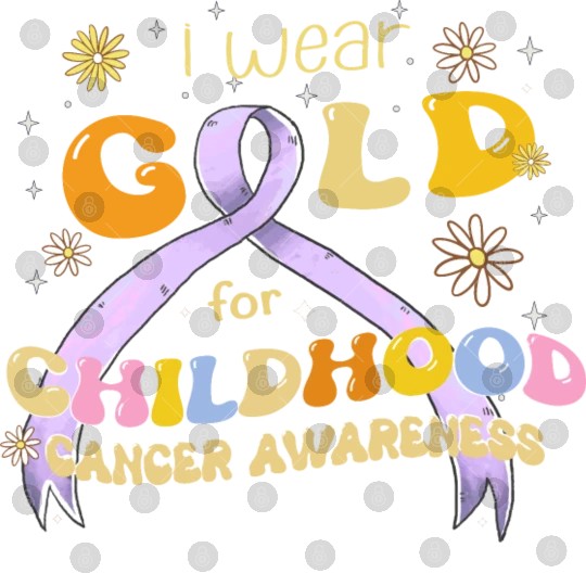 I Wear Gold For Childhood Cancer Awareness Digital Files
