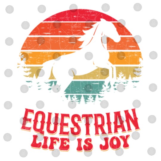 Equestrian Life Is Joy Horseback Riding Girl Digital Files