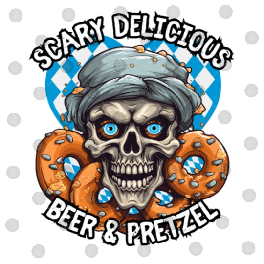 Skull beer and pretzel - Scary delicious Digital Files
