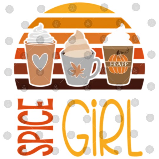 Spice Pumpkin Latte Season Fall Autumn Digital Files