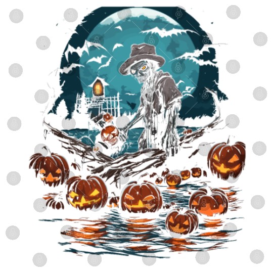 Haunted Fishing Trip Spooky Halloween Angler Digital Files