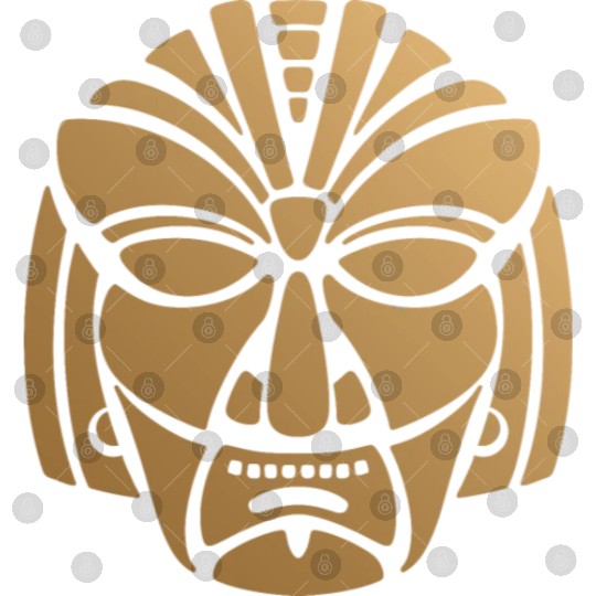 Aztec & Mayan Mask Logo: Minimalist Design Digital Files