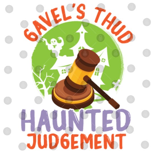 Gavel's Thud Haunted Judgment Lawyer Halloween Digital Files