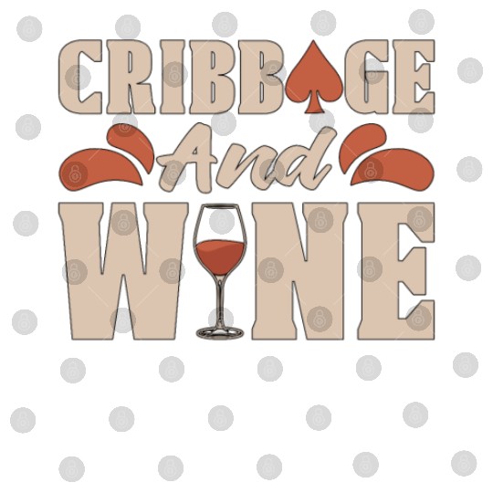 Cribbage And Wine Loves Board Game Card Game Crib Digital Files