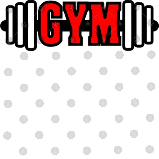 Red text 'GYM' gym emblem Digital Files