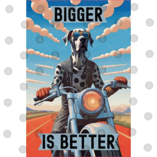 This is Great : Great Dane Riding a Motorcycle Digital Files