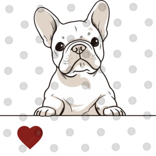 I Love My Mom - White French Bulldog Digital Files