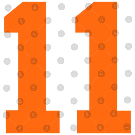 Number 2 Sports Orange Digital Files