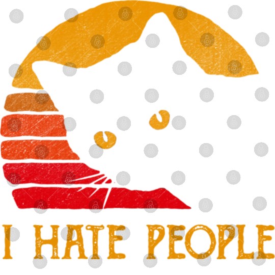 Cat I Hate People Digital Files