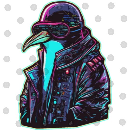 Cyberpunk Penguin Digital Files