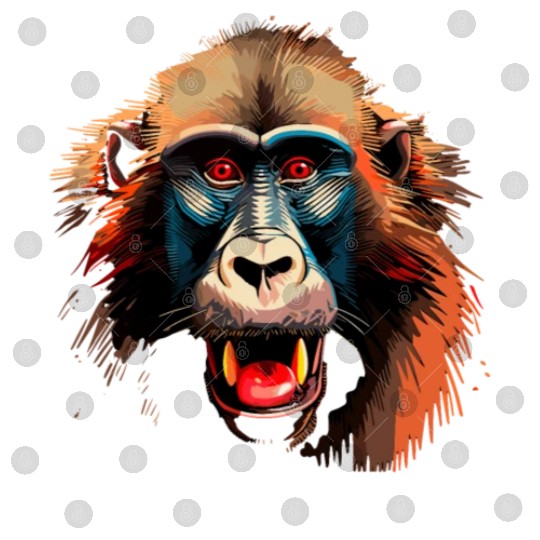 Baboon Monkey Lover Wildlife Animal Zookeeper Digital Files