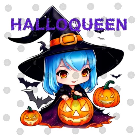 Hallo Light Blue Witch Digital Files