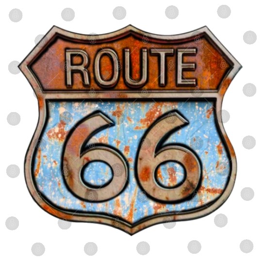 Route 66 vintage sign - Rusty metal sign 3 Digital Files