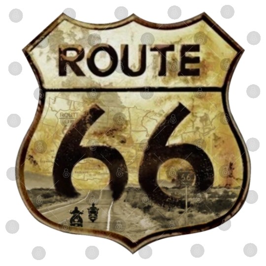 Route 66 trip with motorcycle Digital Files