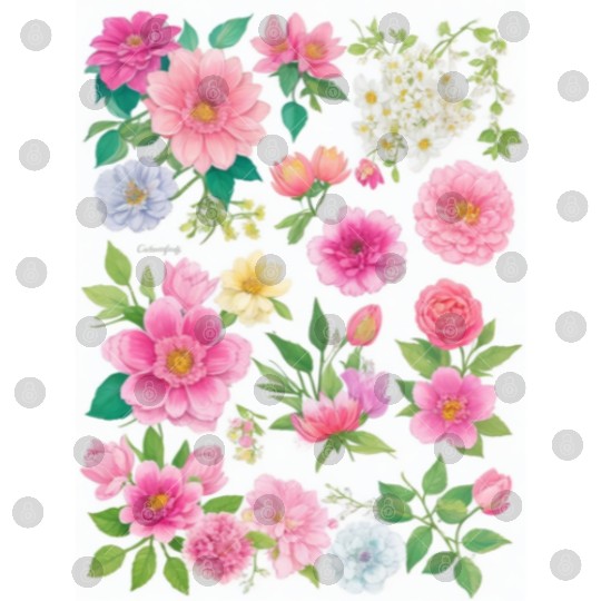 Lavender and Lilac Spring Flowers Digital Files