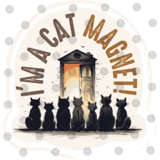 Cat magnet Digital Files