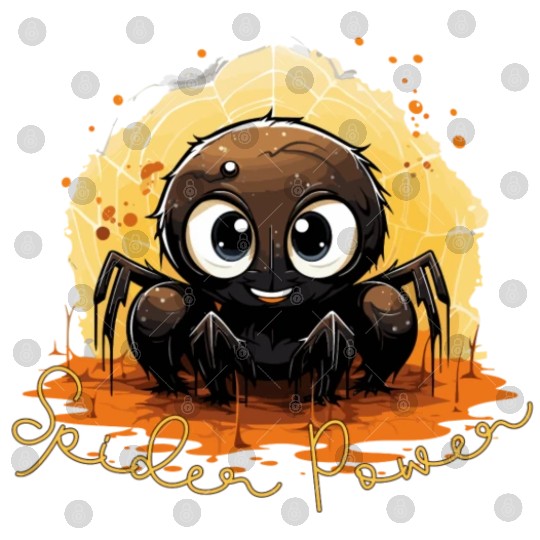 Halloween cute scary spider. Spider Power Digital Files