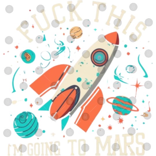 Kids Rocket Mars Space Digital Files Tees Digital Files Sweet