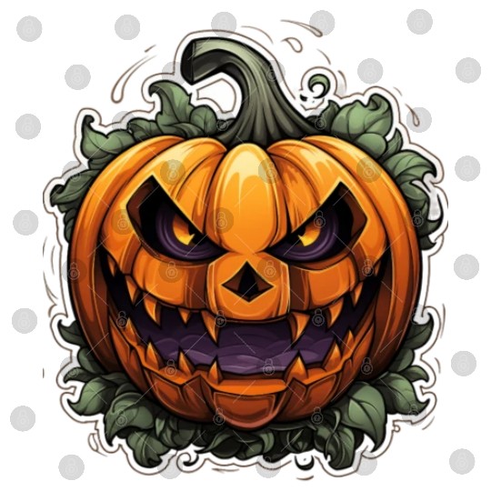 Scary Pumpkin Face I Spooky Halloween Digital Files