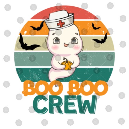 Boo Boo Crew Ghost Halloween Paramedic Nurse Ghost Digital Files