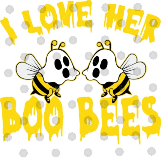 I Love Her Boo Bees Halloween Digital Files