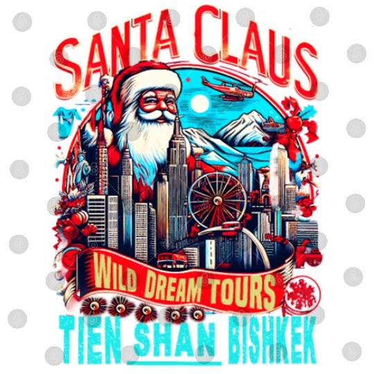 Santa Claus on an Adventure Travel World Tour Digital Files