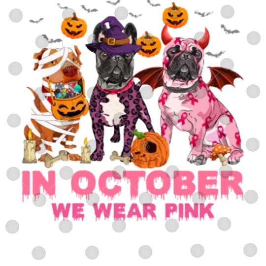 In October We Wear Pink Pumpkin Pitbull Digital Files