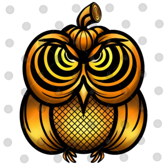 Halloween Pumpkin Owl design Digital Files