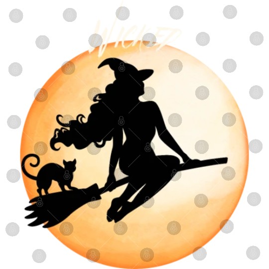 Wicked Cat Witch Funny Halloween Witch Digital Files