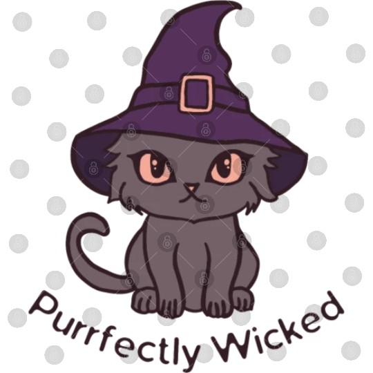 Wicked Cat Witch Funny Halloween Witch Digital Files