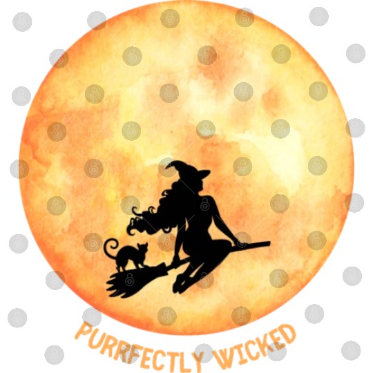 Wicked Cat Witch Funny Halloween Witch Digital Files