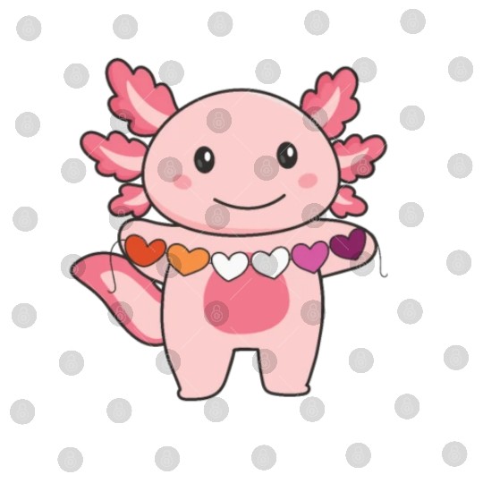 Lesbian Flag Lesbian Pride Lgbtq Axolotl Digital Files