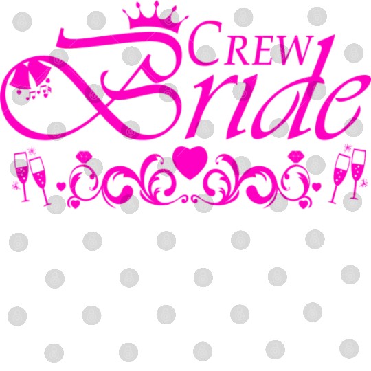 Crew Bride Bachelorette Party Hotpink Digital Files