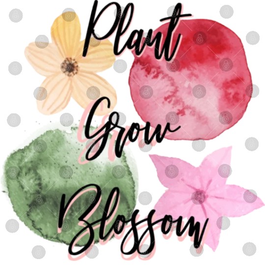 Plant, Grow, Blossom Gardening design Digital Files