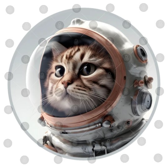 Catstronaut Close-Up: Feline Space Suit Digital Files