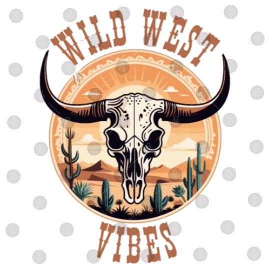 Vintage Cow Skull Wild West Vibes Digital Files