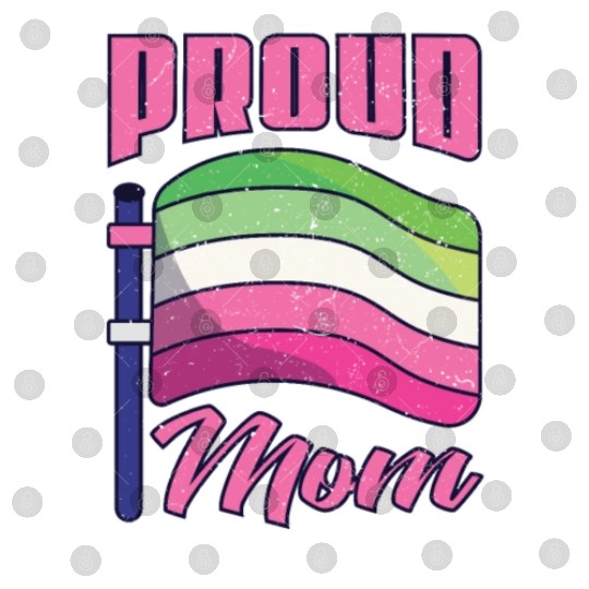 Proud Mom Abrosexual Mother's Day Gift LGBT Digital Files