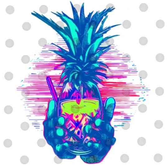 Pineapple Illustration Digital Files