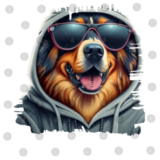 German Shepherd Dog Wearing A Digital Files With galsses