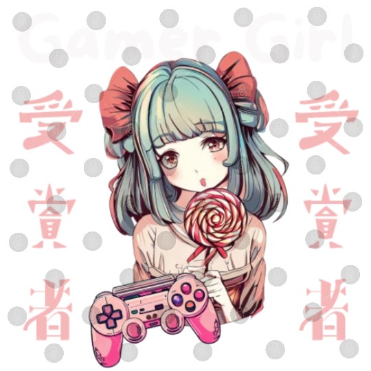 Gamer girl Anime Lollipop girl Digital Files