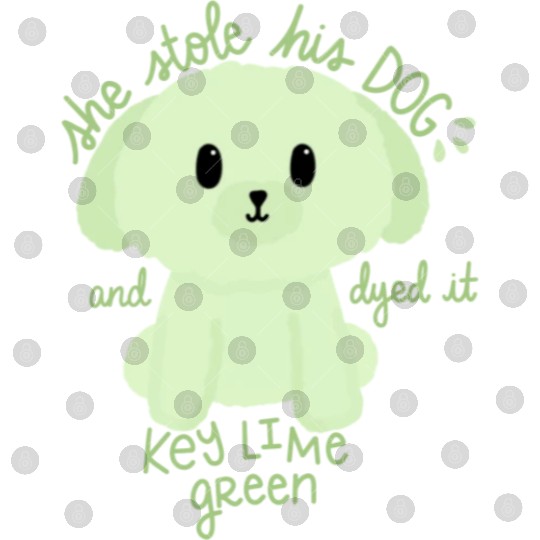 Key Lime Green Dog Digital Files