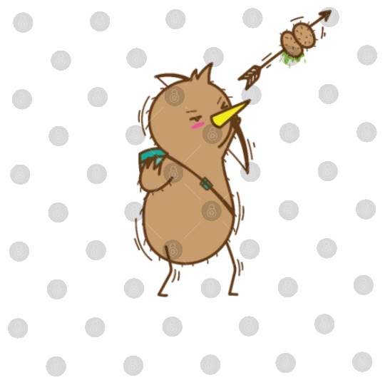 Kiwi with Bow and Arrow Bird and Fruit Digital Files